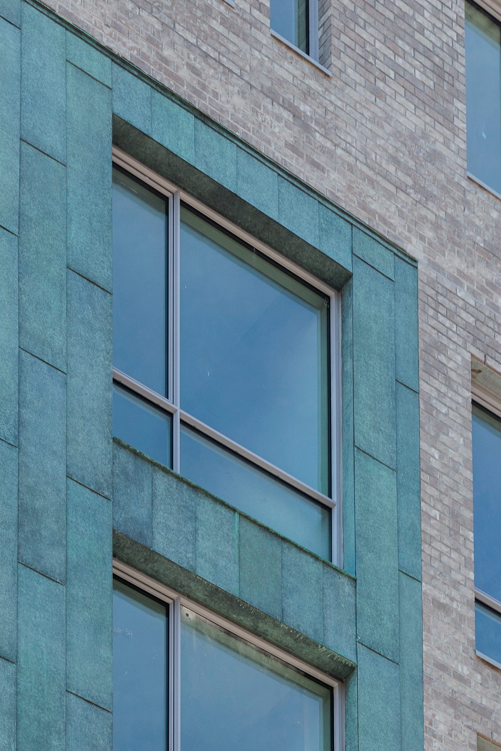 Detail of the custom Star Blue patinated metal.