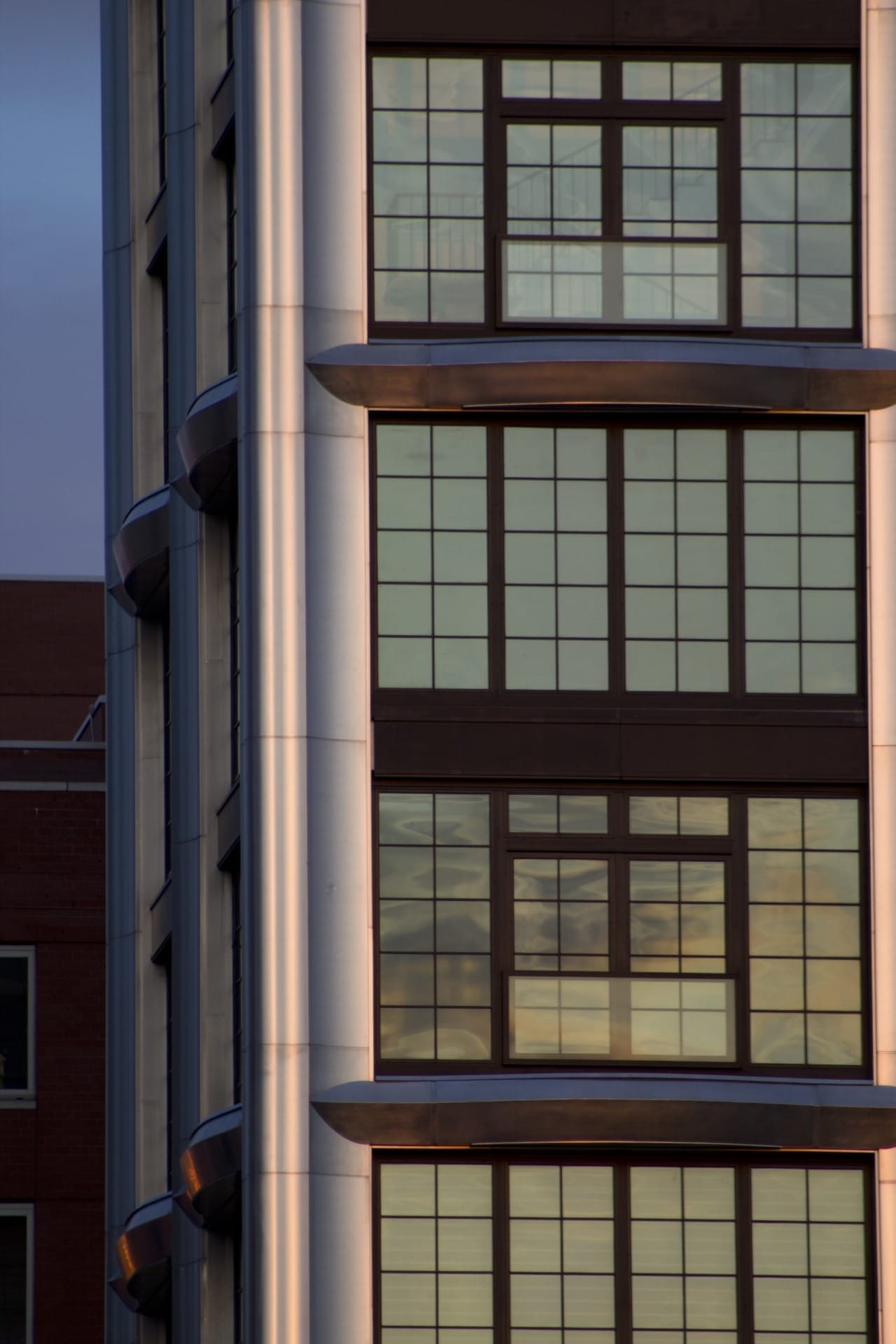 Detail of the 200 Eleventh Ave stainless steel facade.