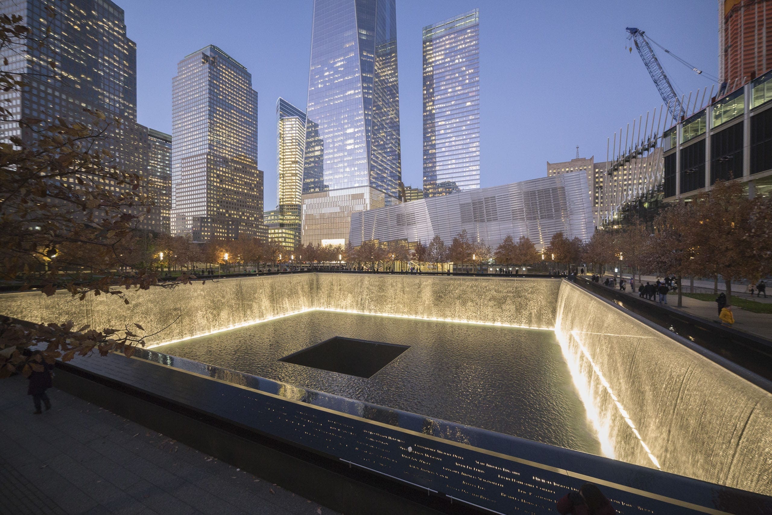 NATIONAL SEPTEMBER 11 MUSEUM STAINLESS STEEL SURFACE.
