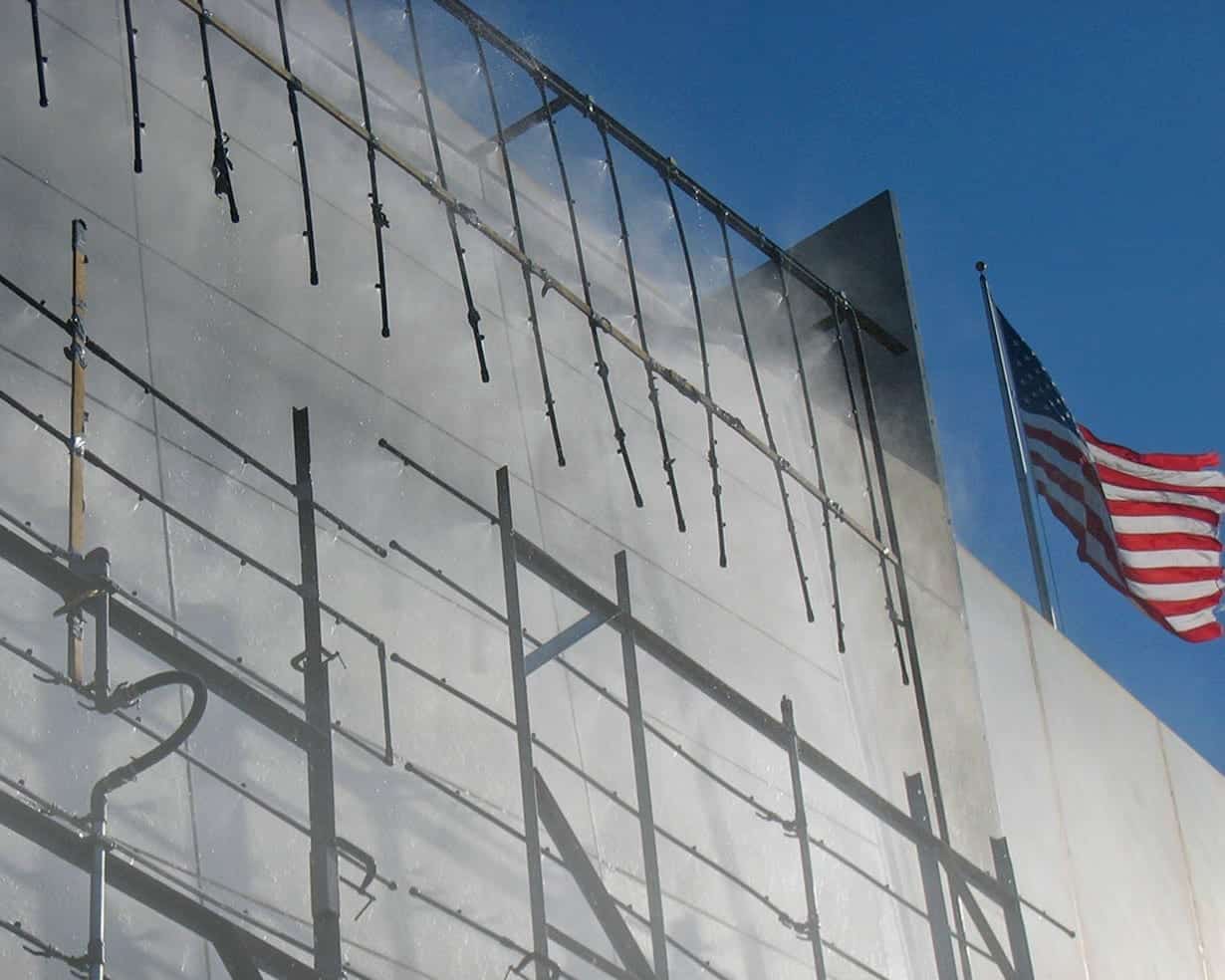 Zahner's NS11 mockups were tested for high moisture and winds.