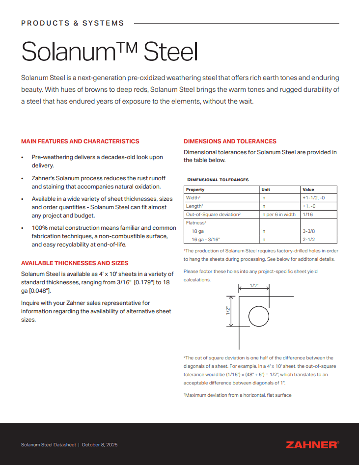 Solanum™ Steel Datasheet