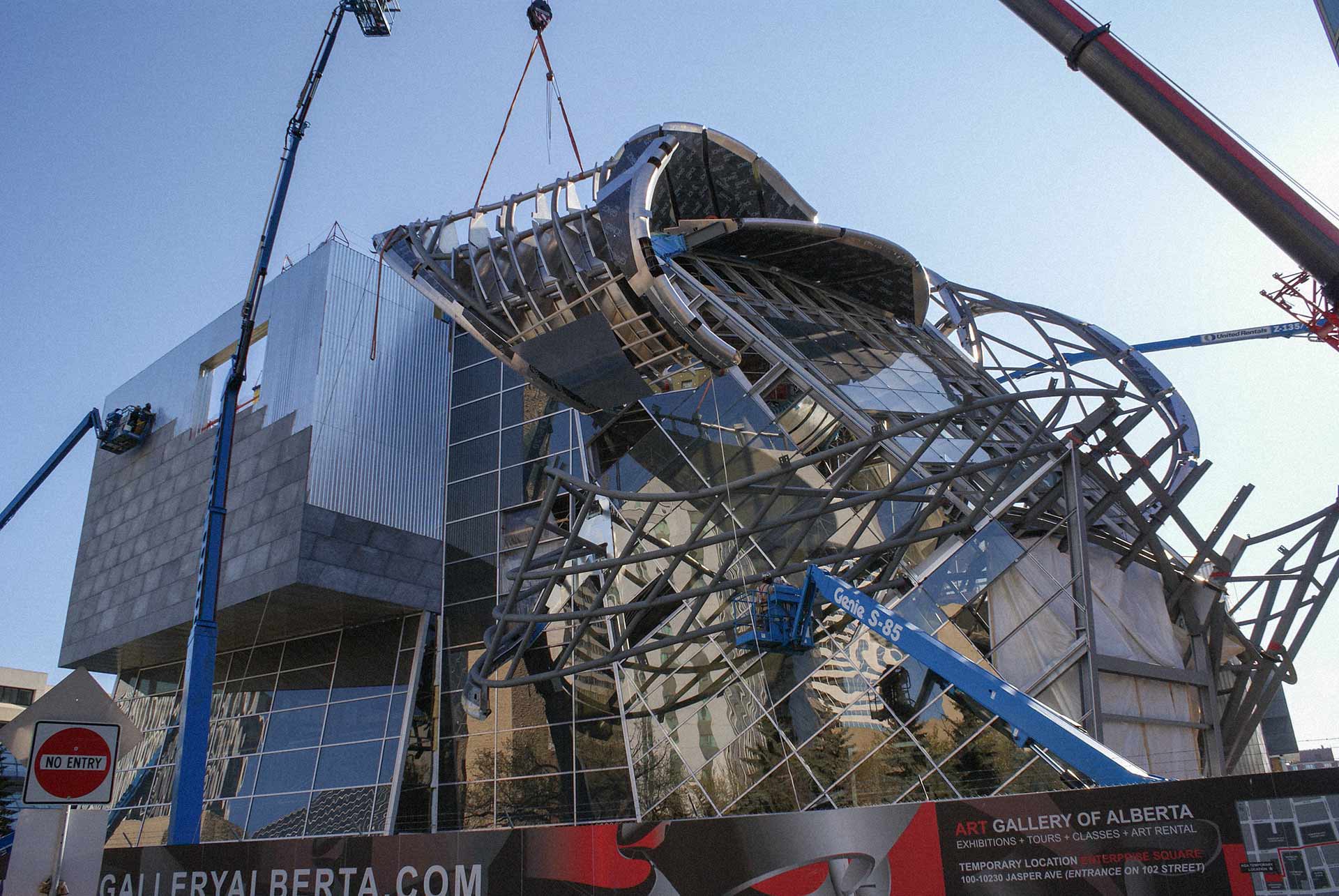 Construction of the AGA in Edmonton, Canada.