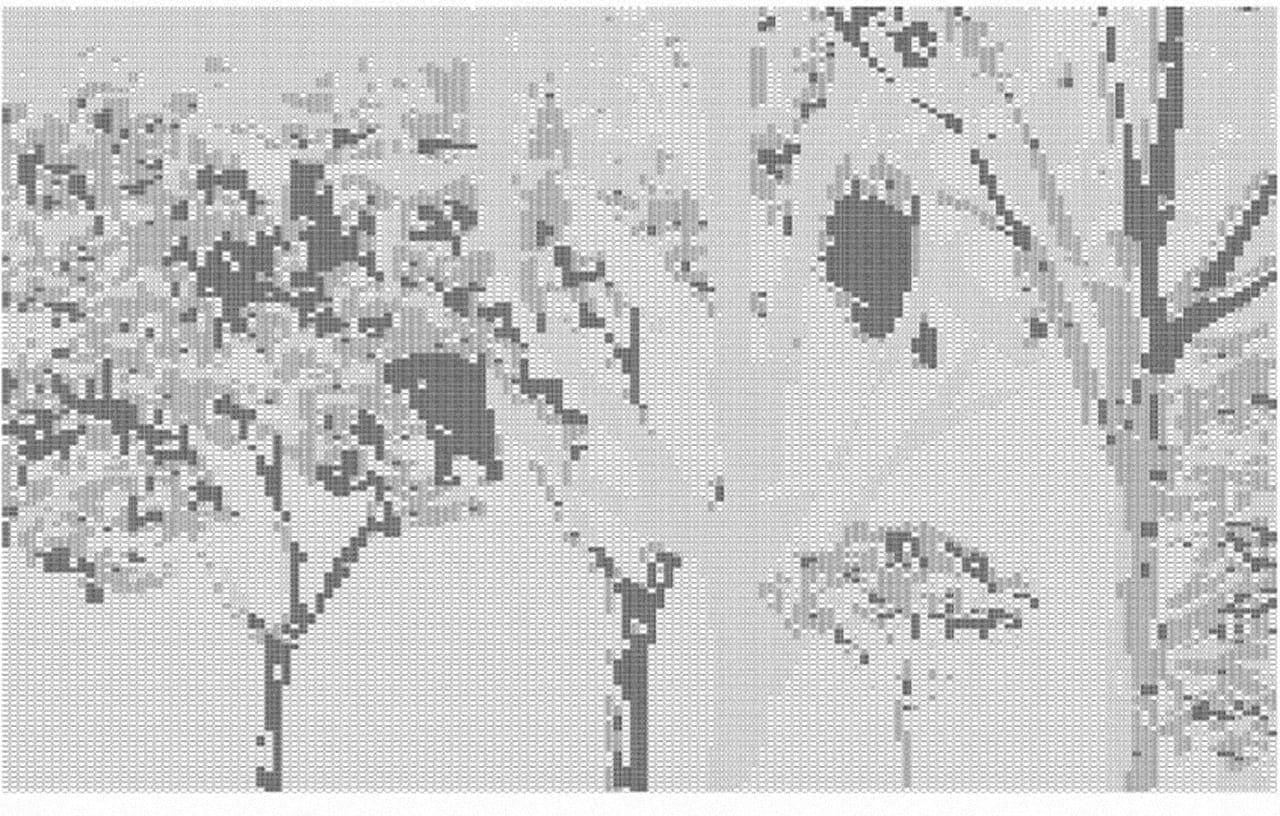 Engineering drawing of the perforated facade layout used on the San Francisco parking structure.