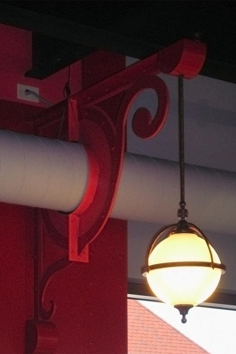 Decorative custom corbel and gusset detail