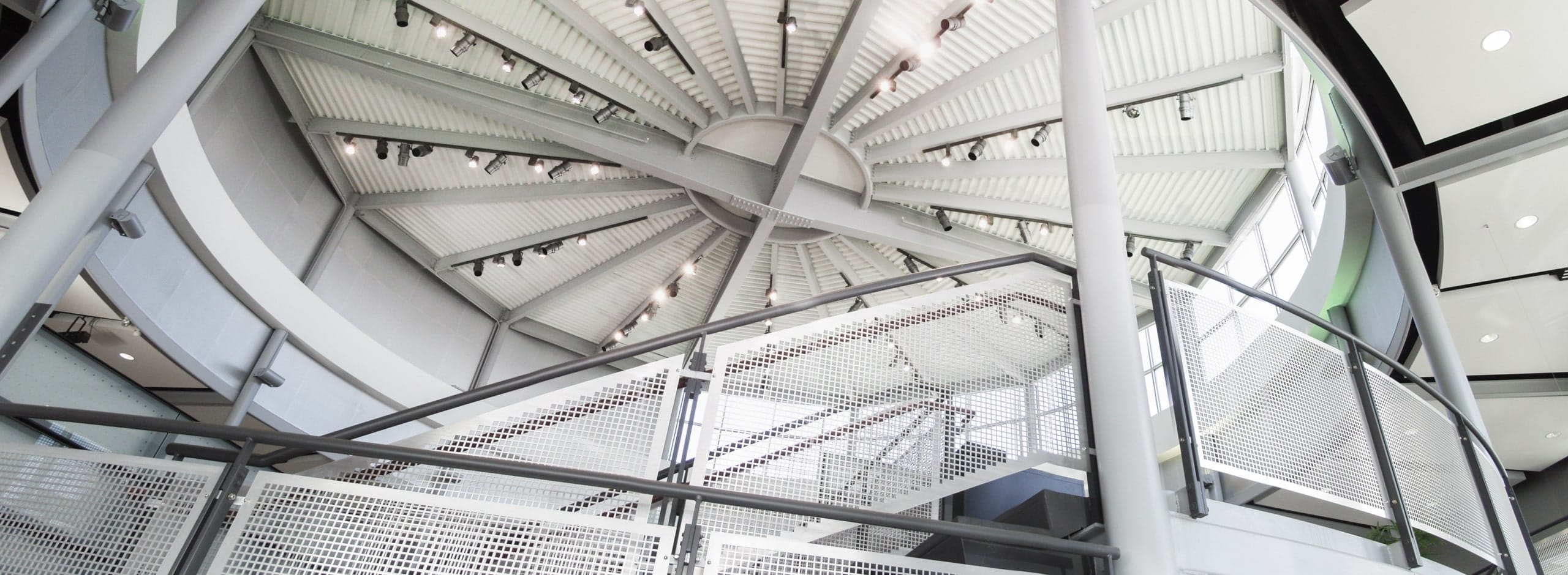 Interior looking up at the Baron BMW Showroom in Merriam, Kansas