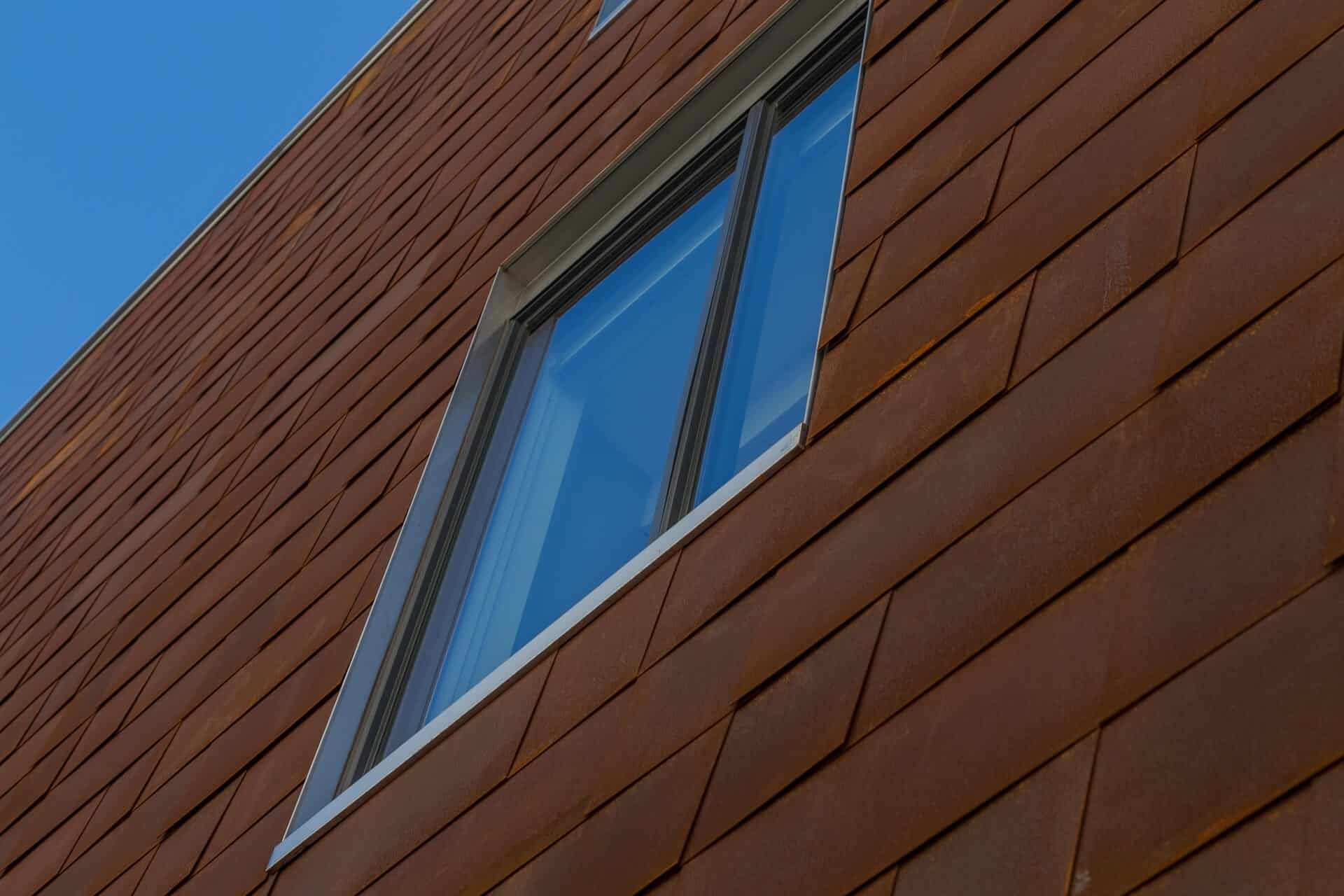 Brown University Applied Math Building, clad in Zahner Solanum Weathering Steel.