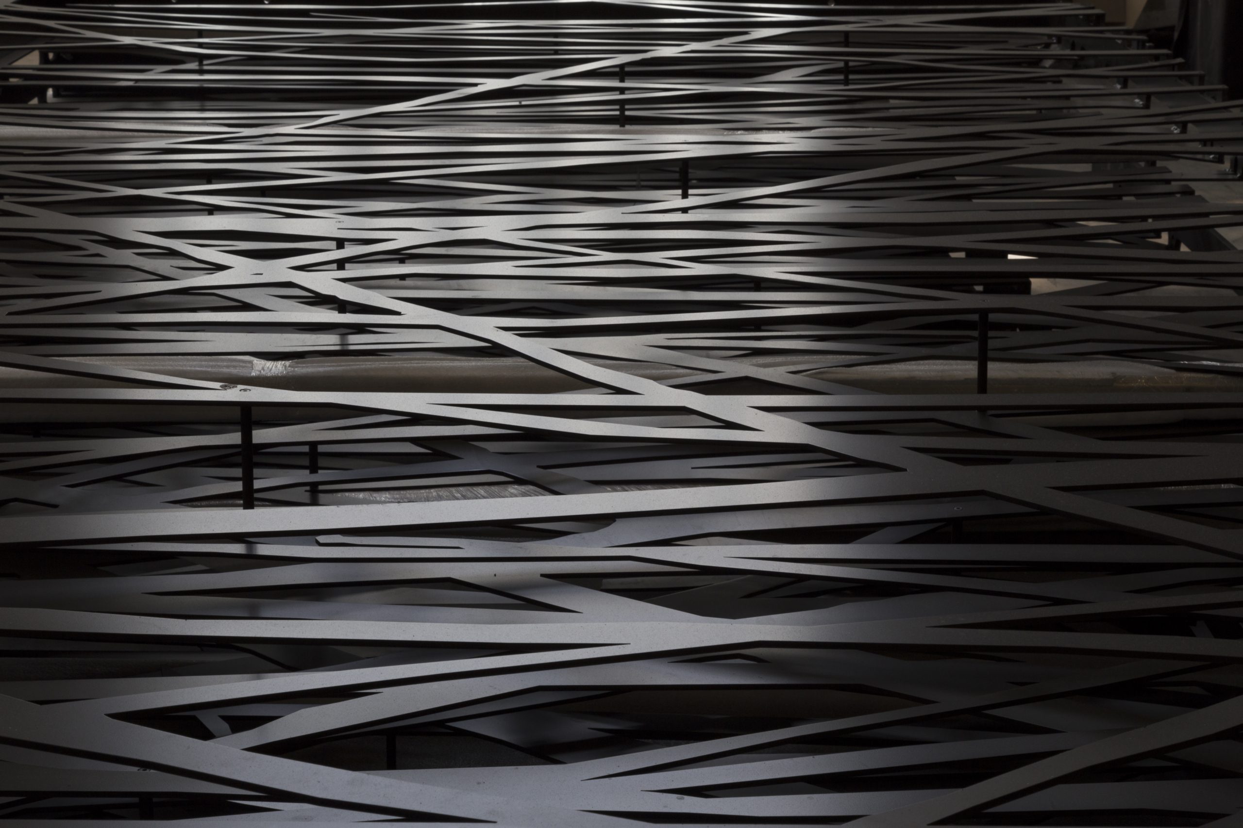 Stacked panel system prior to installing in Chicago, Illinois.