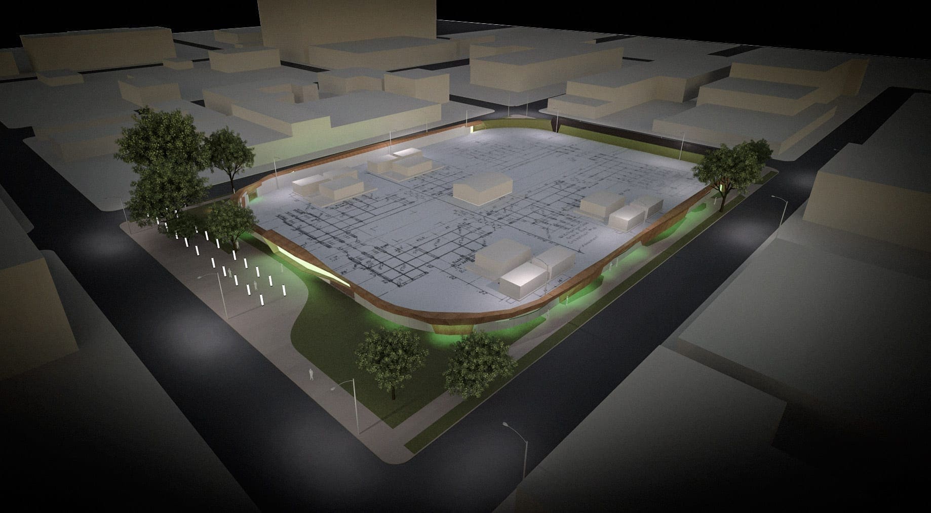 Rendering of Crosstown Substation, designed by Pendulum Architects in Kansas City.