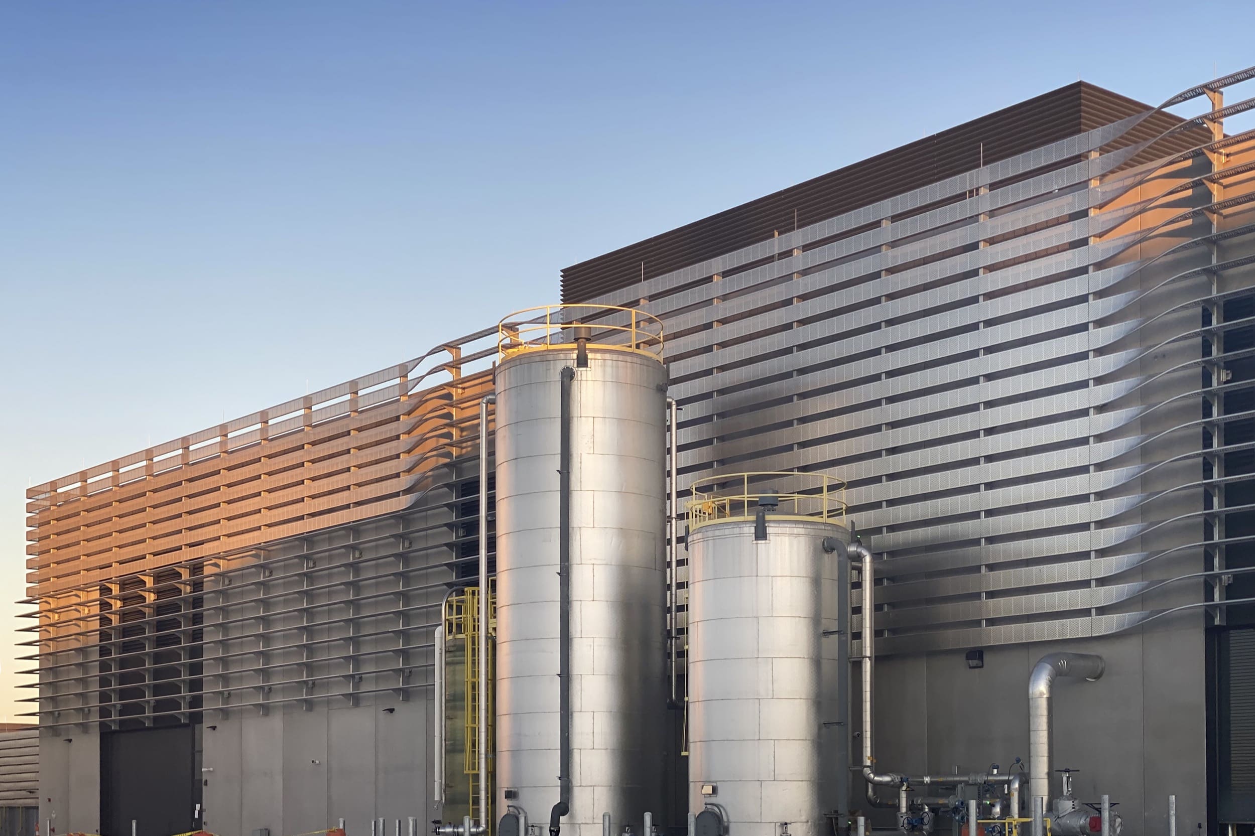 Angel Hair Stainless Steel complements industrial elements at the DTE Central Energy Plant