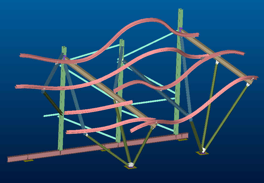 Structural bones of the Guggenheim Canopy.