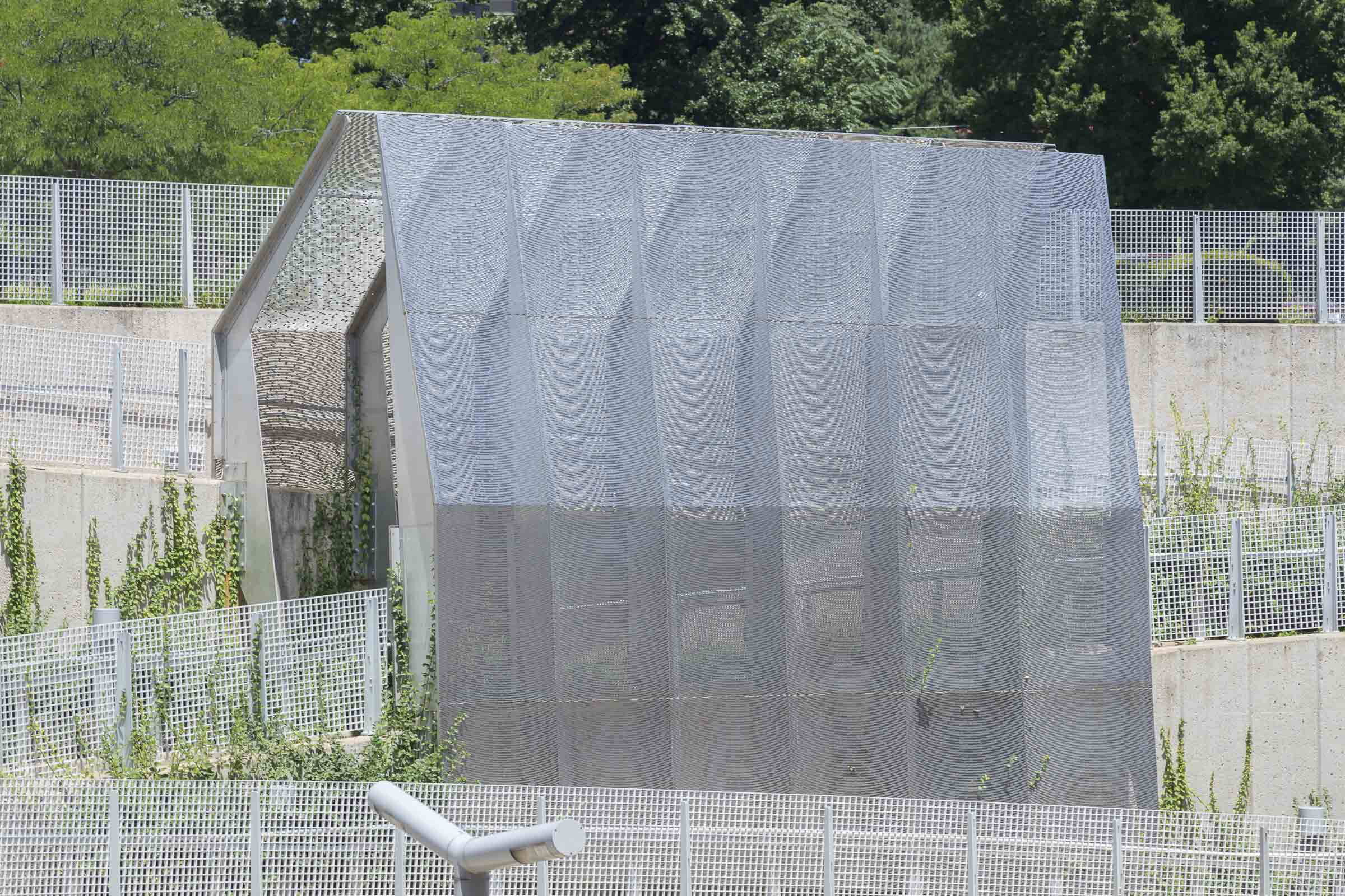 Hoi Polloi public artwork for the St. Louis Metrolink at Forsyth Station.