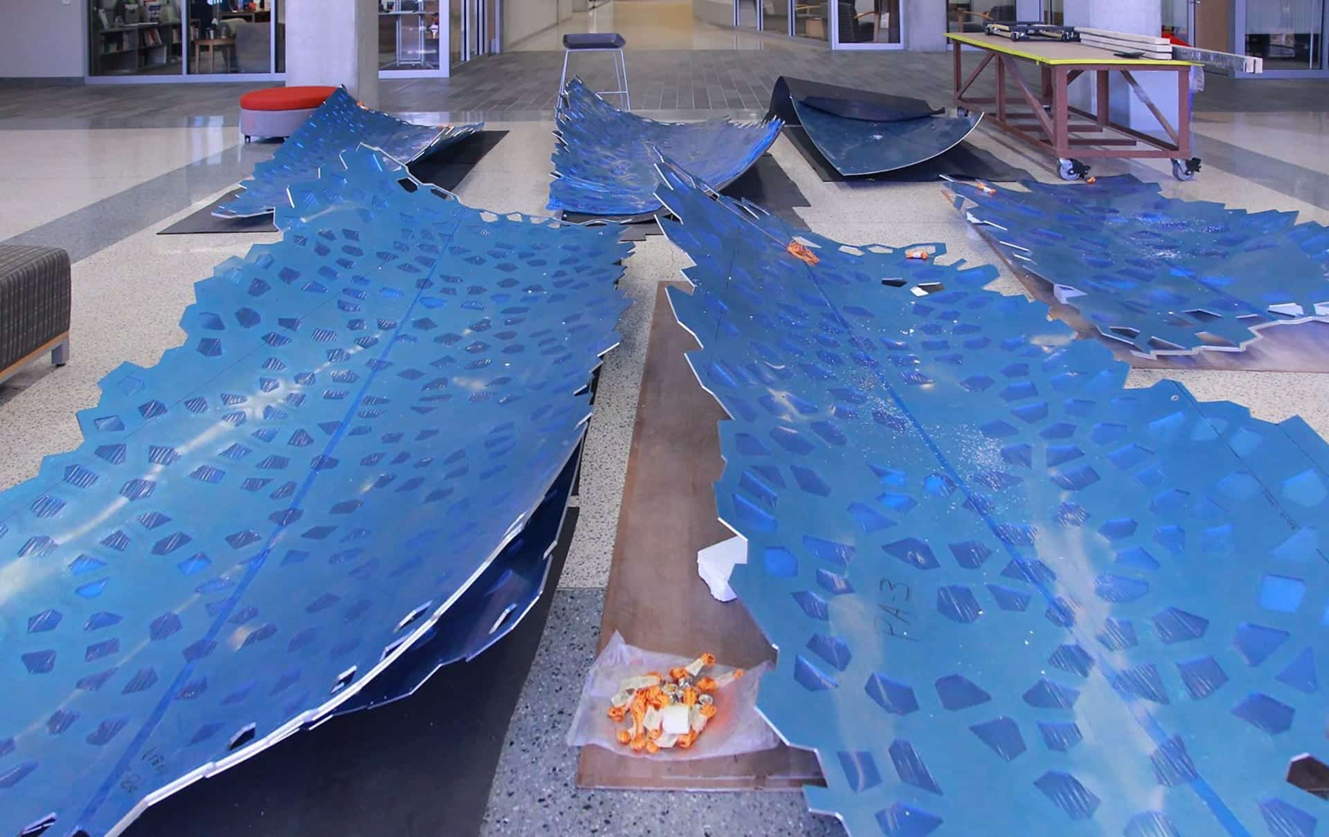 Film protects the disassembled plate aluminum from minor scratches and fingerprints