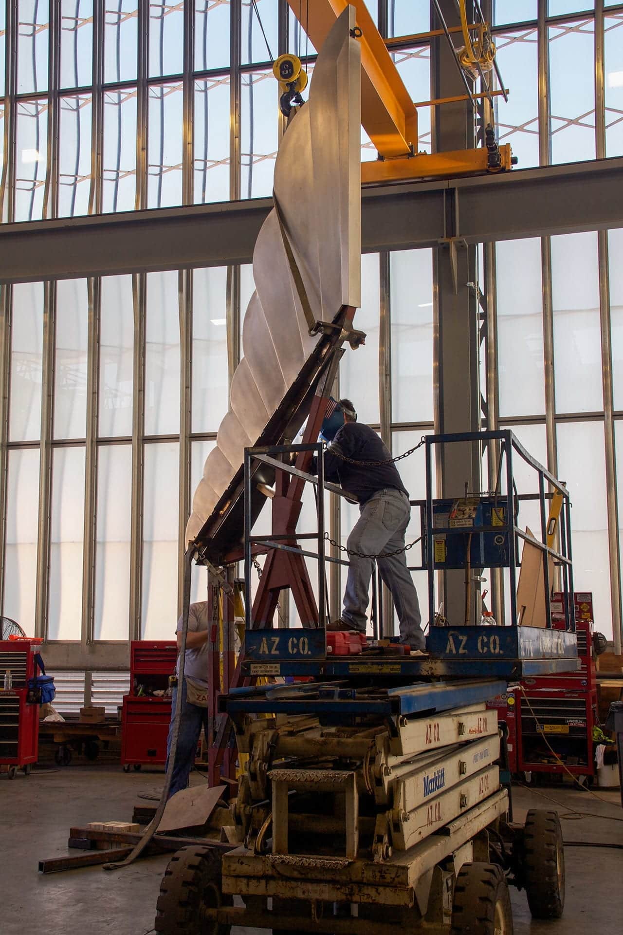 Winged Refuge Sculpture at the Air Force Academy at Colorado Springs, by artist John Lajba.