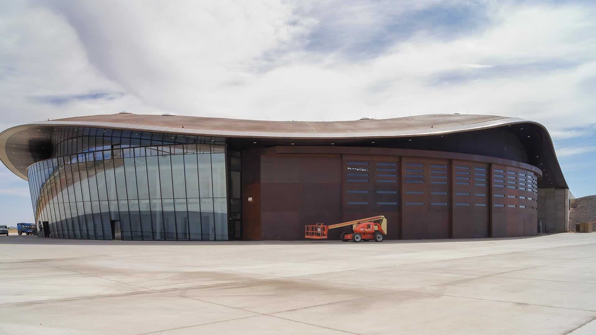 Spaceport America nears completion in Truth or Consequences, New Mexico.