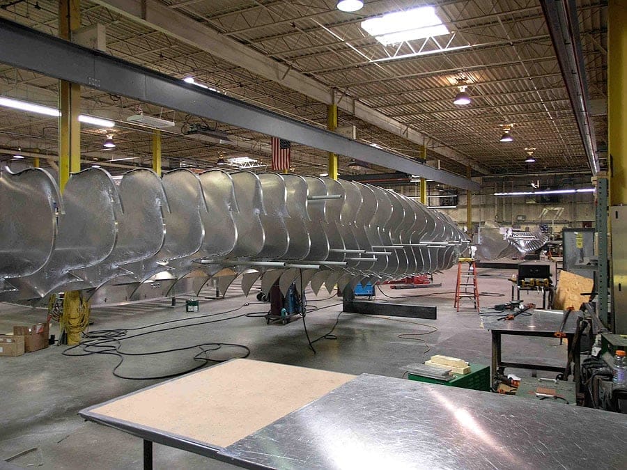 ZEPPS structure, clad in stainless steel skin with adhesive protective layer