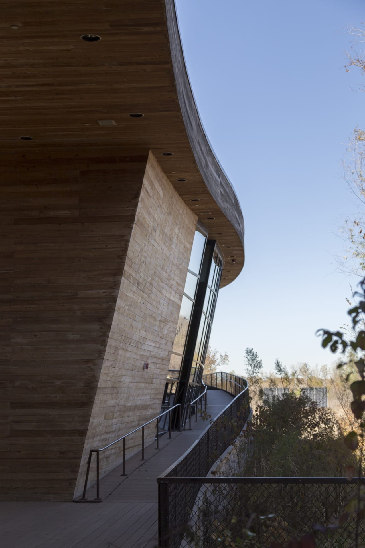 Detail of the Trinity River Audubon Center in Dallas, Texas
