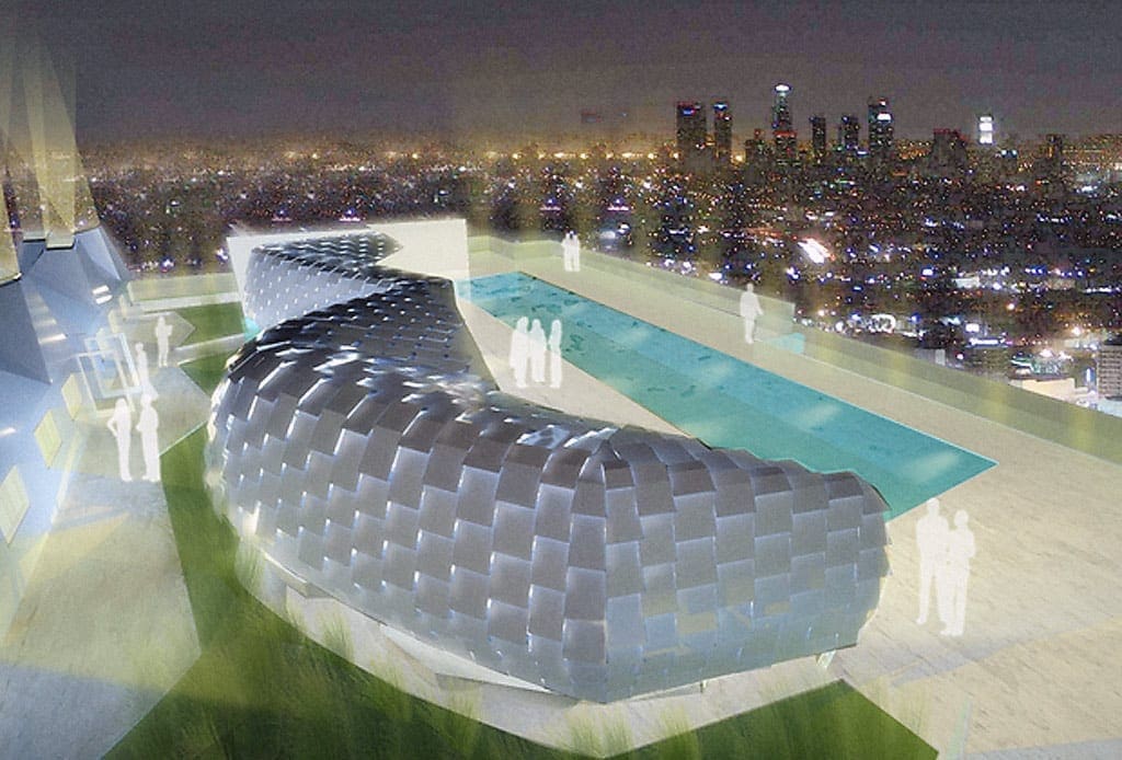 Architect's Rendering of the W Hollywood Flagship Hotel.