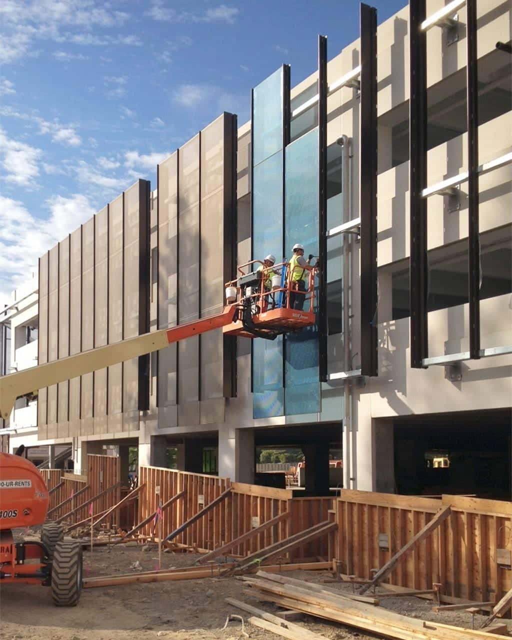 Stanford University Parking Garage during construction.