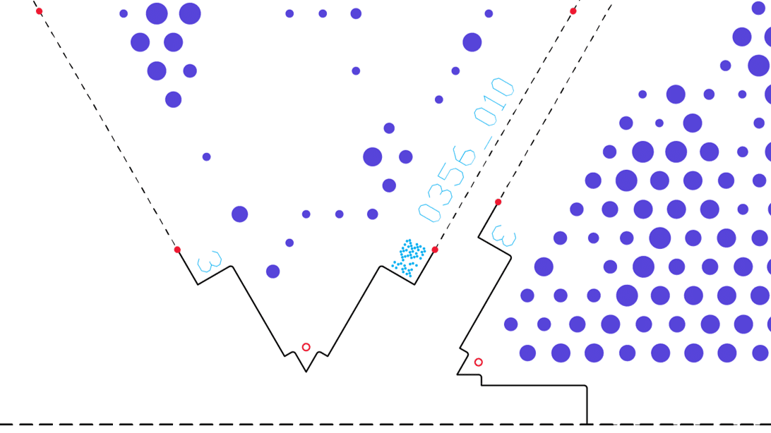 Closeup of panel design details.