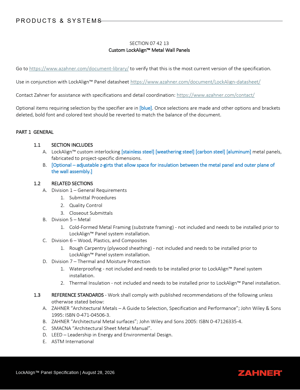 LockAlign 3-part Specification