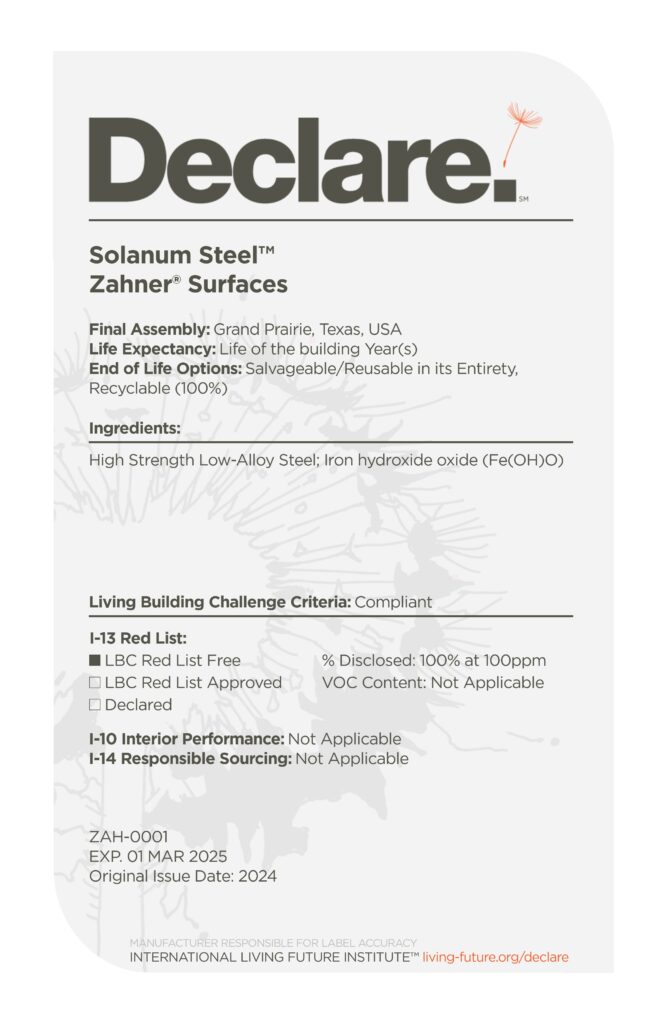 Solanum Steel Declare Label