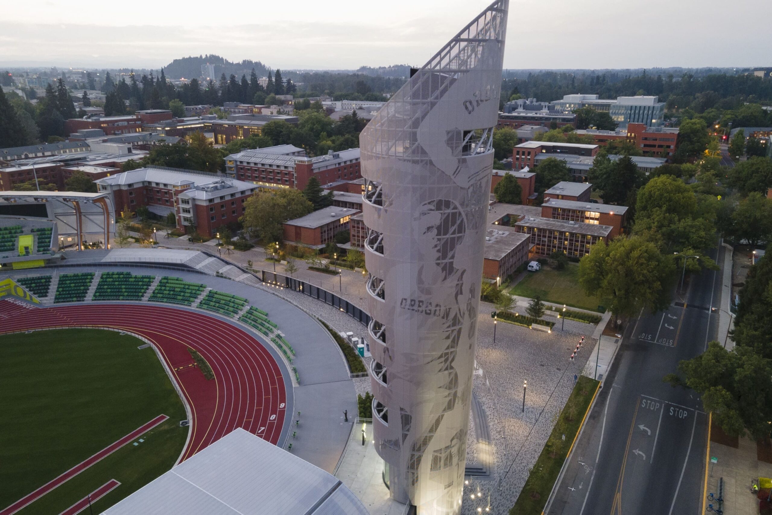 Zahner engineered and fabricated ImageWall metal skin of Hayward Tower.