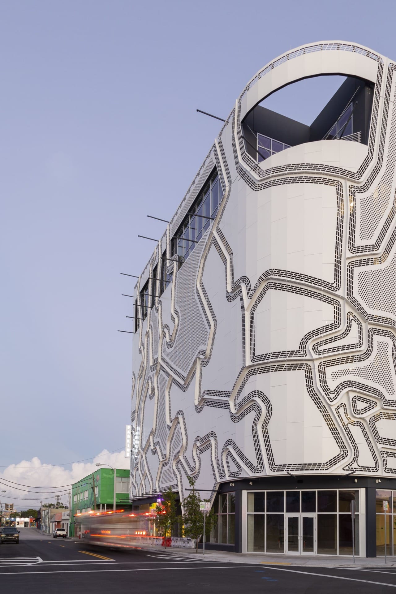 THE WALL IS DESIGNED TO ALLOW FOR ADDITIONAL ARTWORK TO BE HUNG ON THE FAÇADE.