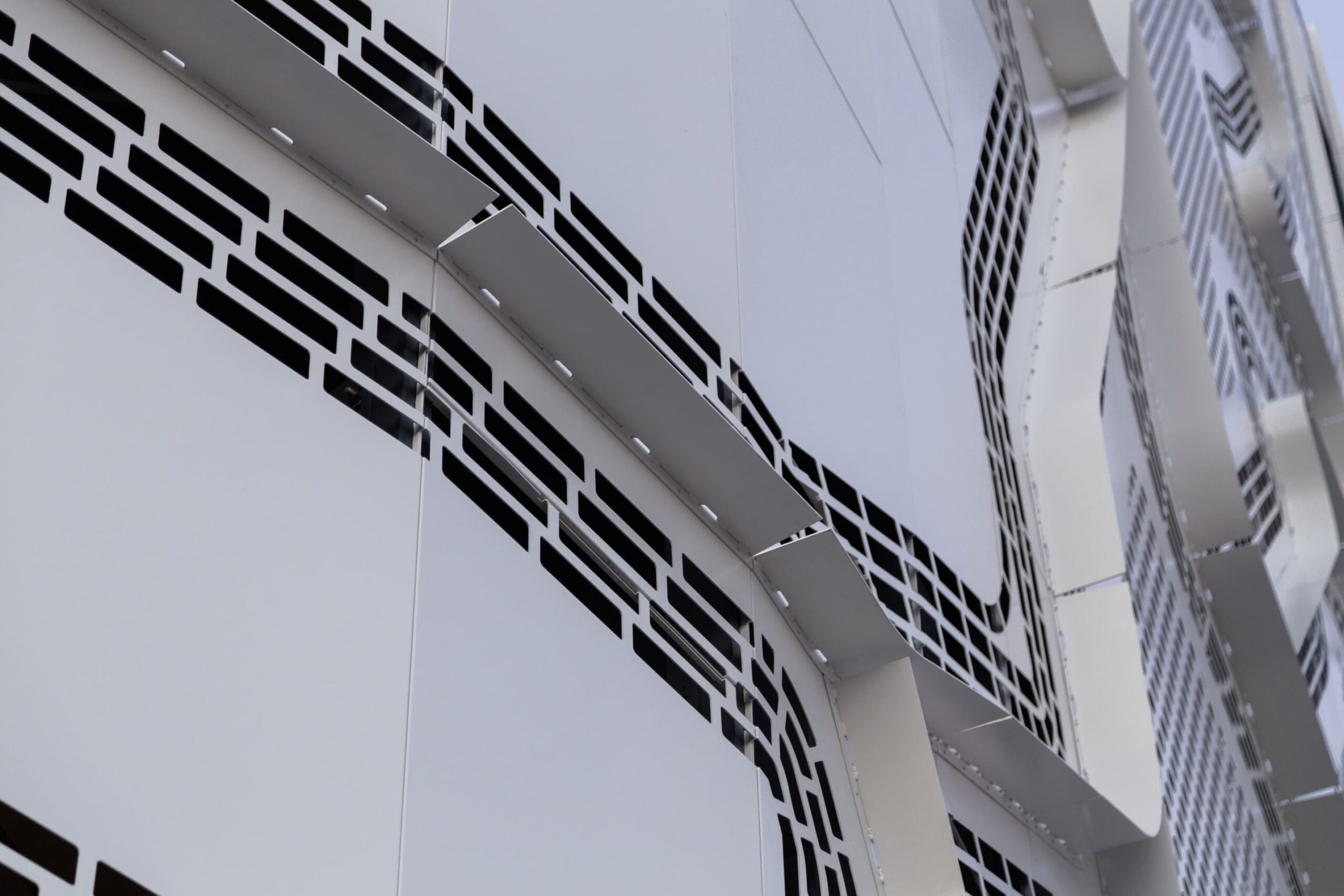 Final installation of Zahner panels